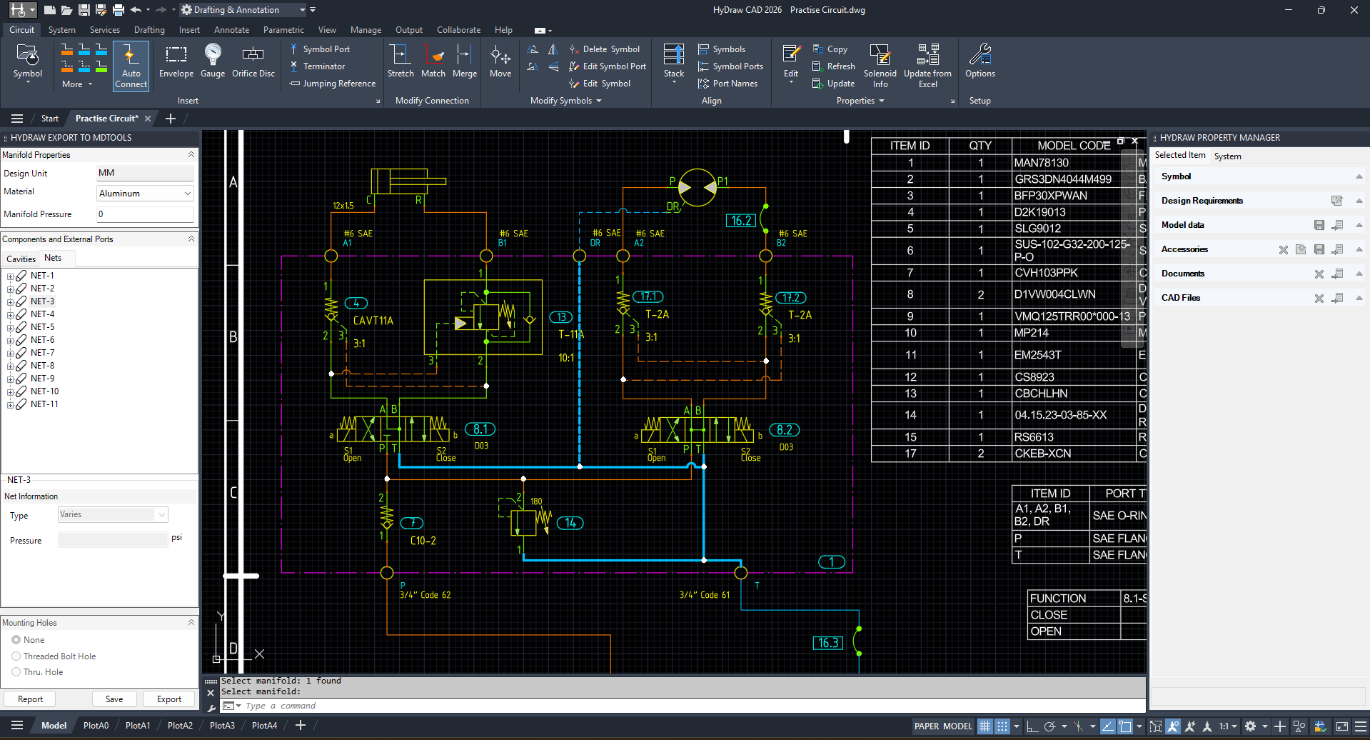 Export to MDTools for Manifold Design